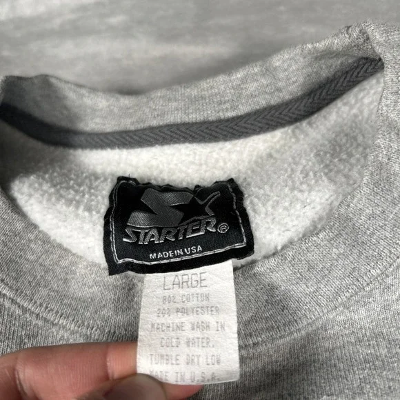 Vintage Pittsburgh Steelers Sweatshirt Mens Large Gray Starter Made USA NFL - Picture 5 of 11